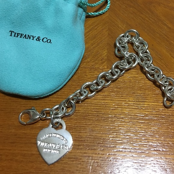 Tiffany heart tag bracelet. Sterling silver