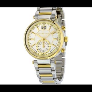 Mk woman's two toned sawyer watch.