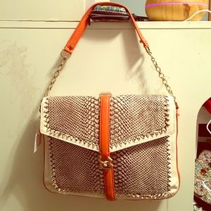 New! Faux Snake skin anthropologie bag