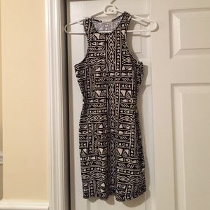 Black and white printed dress, worn once!