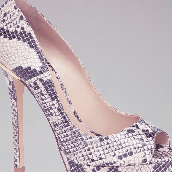 Pat Python & Metal Pump Heels - Picture 2 of 4