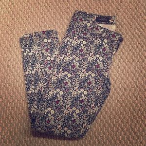 Size 26 jcrew toothpick floral pattern jeans!