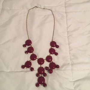Maroon bauble necklace