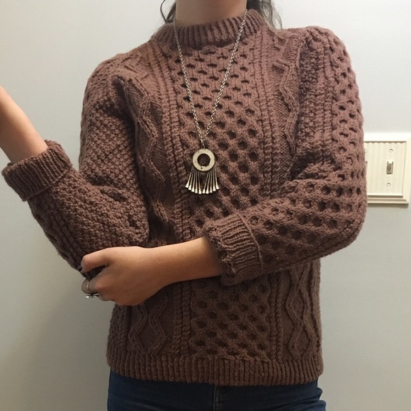 Brown 100% Wool Sweater