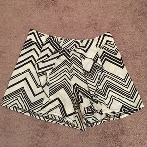 Black and White high water shorts