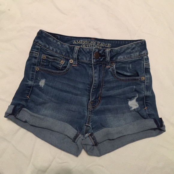 American Eagle Distressed Jean Shorts