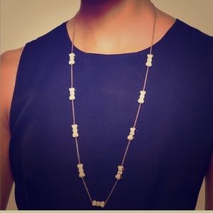NEW Kate Spade Take A Bow Long Gold Necklace