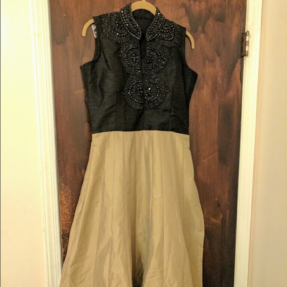 Gold and black gown set