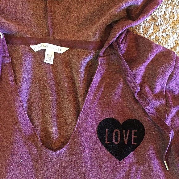 VS deep v neck hoodie tunic XS NWOTs - Picture 3 of 4