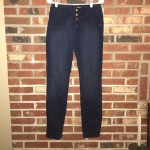 Hi waisted super skinny dark navy blue jeans