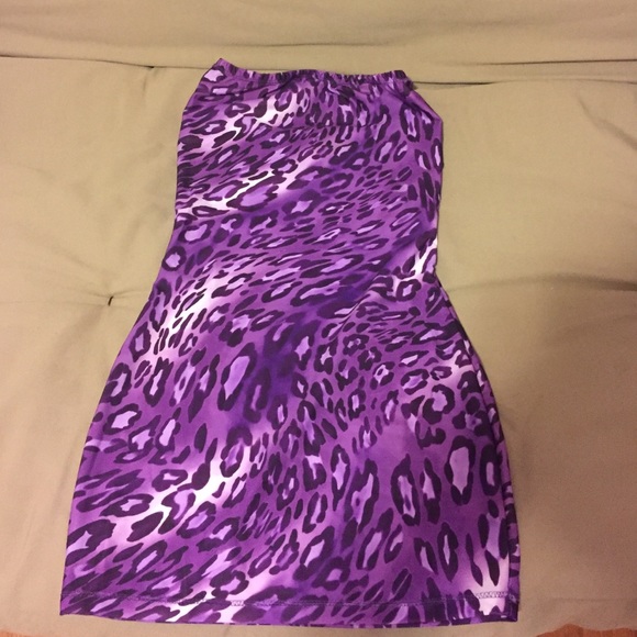 Purple cheetah dress