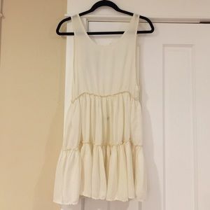 NWOT Brandy Melville cream 2 tier dress