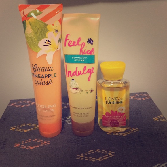 Bath and body works lotions and shower gel