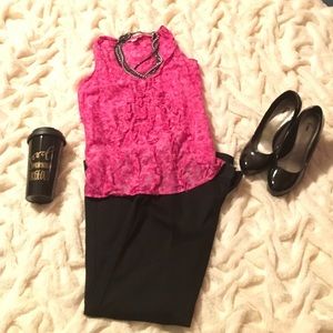 LOFT ruffle front tank /cami