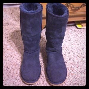 Blue tall Ugg boots