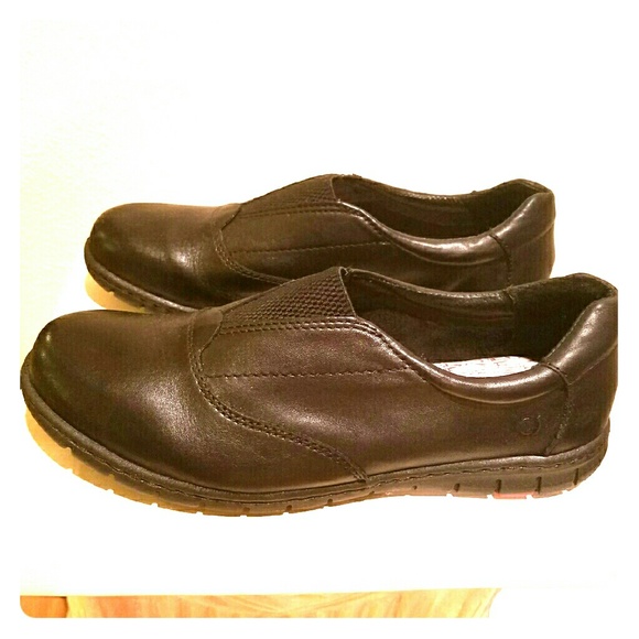 Black Slip on Work Shoes