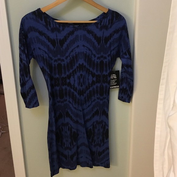 Express blue mini dress with tags.