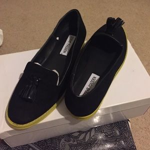 Steve Madden- black suede loafers