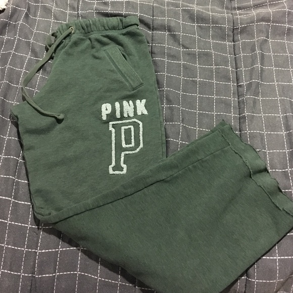 Victorias Secret Green Boyfriend Sweats