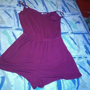 Maroon Shorty Romper