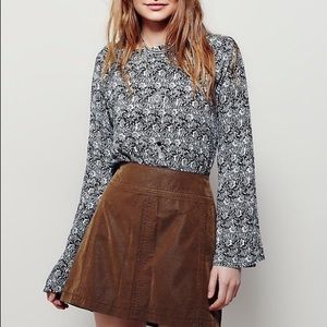 Free People | Zip To It Vegan Leather Mini Skirt