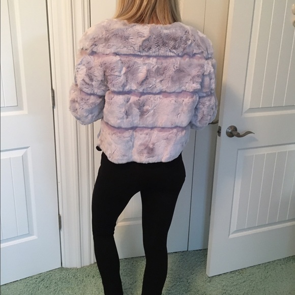 šBomber Style Fur and Suede Jacket L - Picture 3 of 8