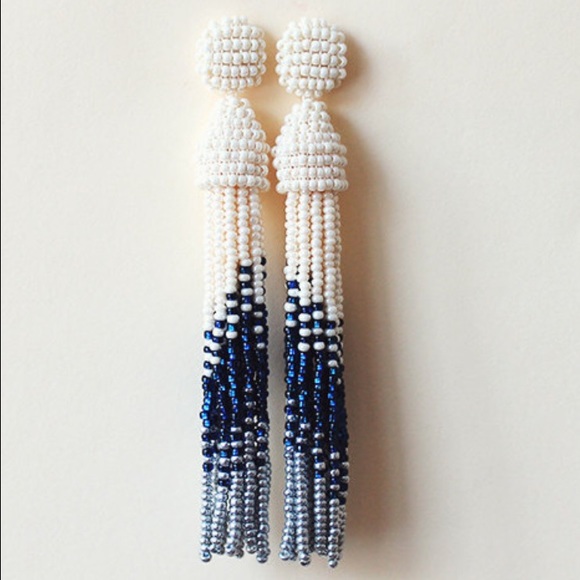 Oscar De La Renta Inspired Ombré Tassel Earrings