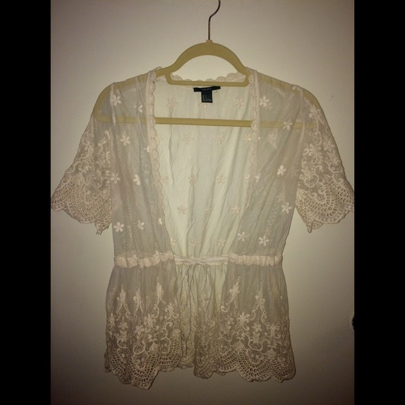 Creme Floral Cardigan