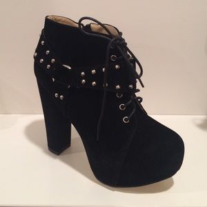 Black Boohoo Anandi Harness Detail Lace Up Boots