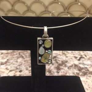 Lia Sophia Mint Cream Choker Necklace