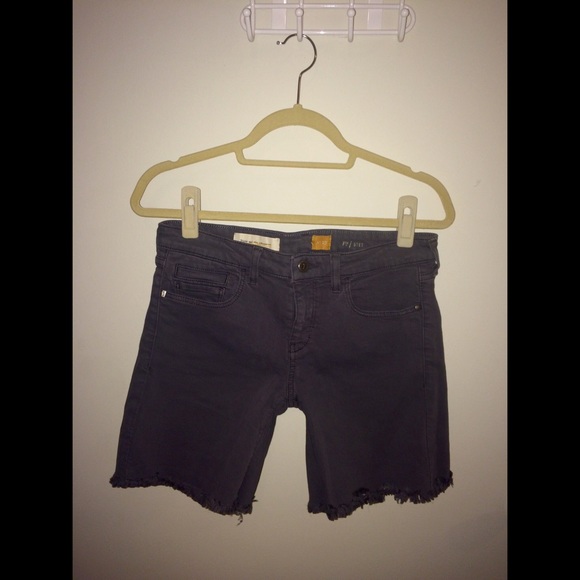Anthropologie Gray Jean Bermuda