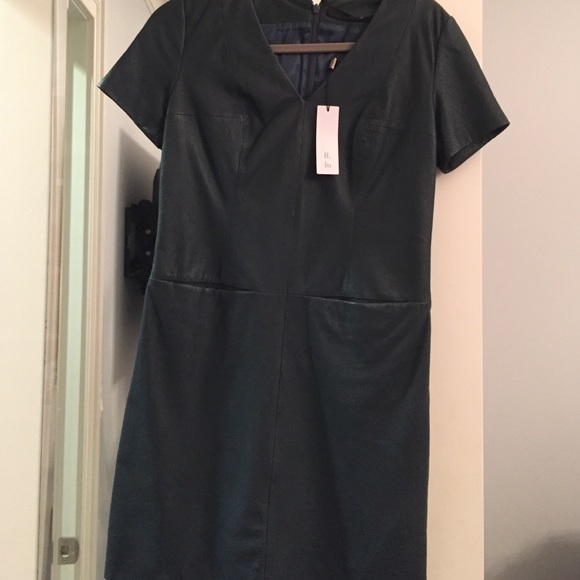 Cut25 by Yigal Azrouel Dresses & Skirts - Cut25 hunter green leather dress