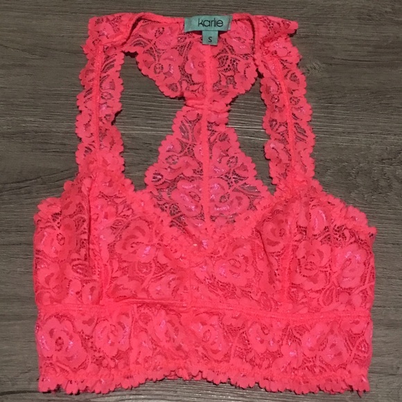 Hot pink Karlie lace bralette gently worn!