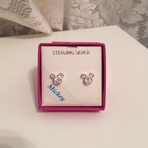 NWOT Sterling Silver Mickey Mouse Stud Earrings