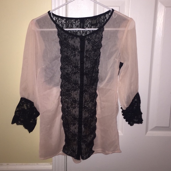 Sheer lace top