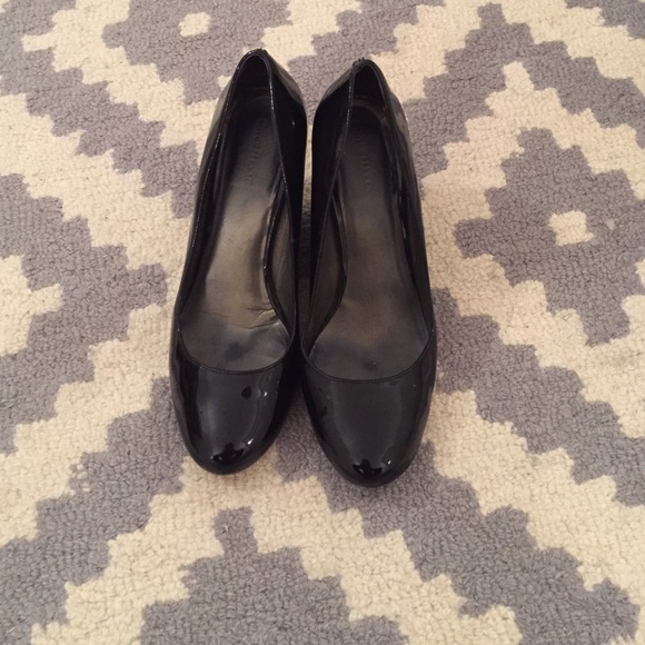 Cole Haan black patent wedges with Nike Air