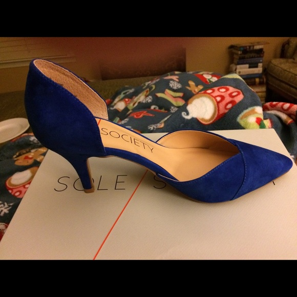 Bright Blue Kid Suede