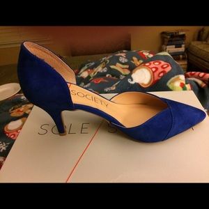 Bright Blue Kid Suede