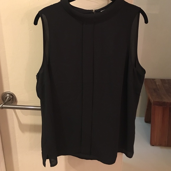 XL black WHBM sleeveless dress shirt