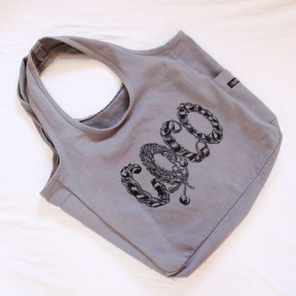 Lauren Moshi "Coco" Gray Canvas Tote