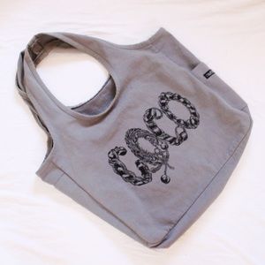 Lauren Moshi "Coco" Gray Canvas Tote