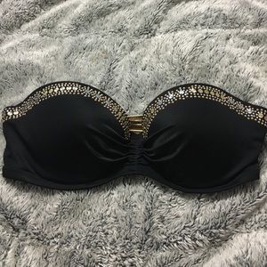 34C Black and Gold Victoria Secret bikini top!