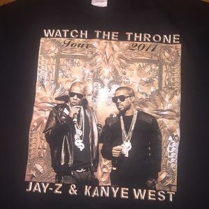 Kanye west Jay Z watch the throne concert shirt.