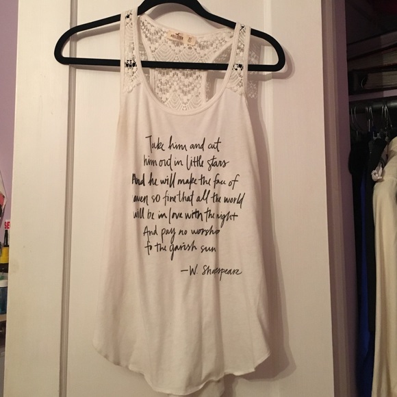 Cute top with William Shakespeare quote