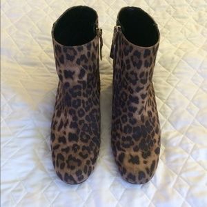 leopard print ankle boots