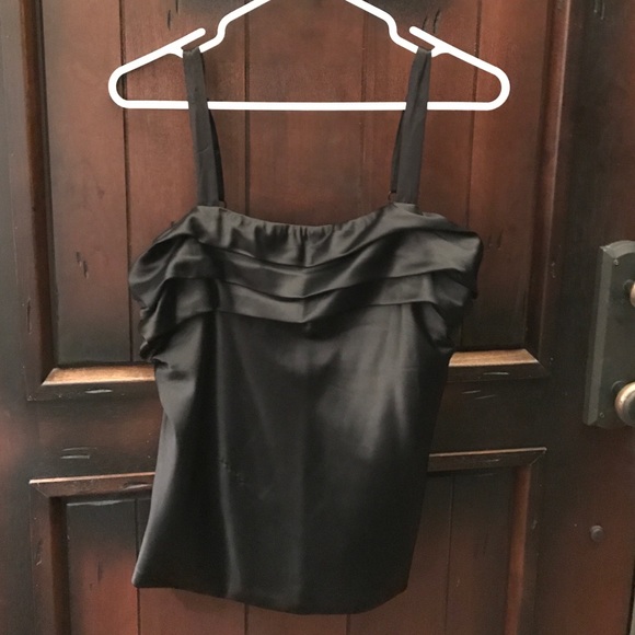 new york and company Tops - Dressy black tank top with spaghetti straps