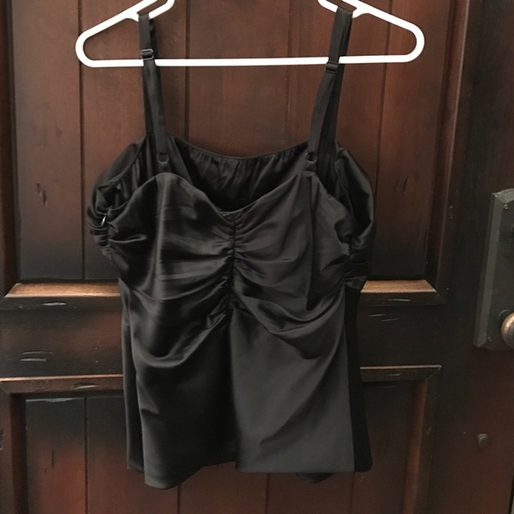 Dressy black tank top with spaghetti straps - Picture 3 of 4