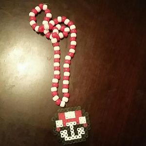 Mario perler necklace