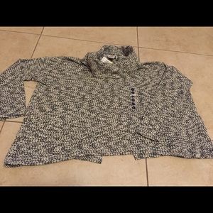 Cowlneck Split Back Sweater