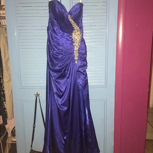Royal Blue Mermaid Fitted Ruffled Prom Dress